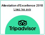 Attestation d'excellence Trip Advisor 2018 Brooklyn Foodz